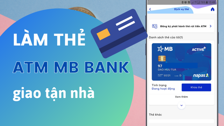 Cách làm thẻ ATM MB Bank online – Nhận thẻ cứng tại nhà