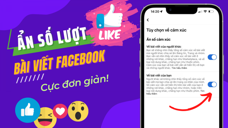 Cách ẩn lượt like trên Facebook bằng điện thoại, máy tính