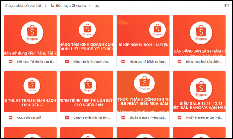 Tặng bộ tài liệu Shopee dành cho người bán hàng