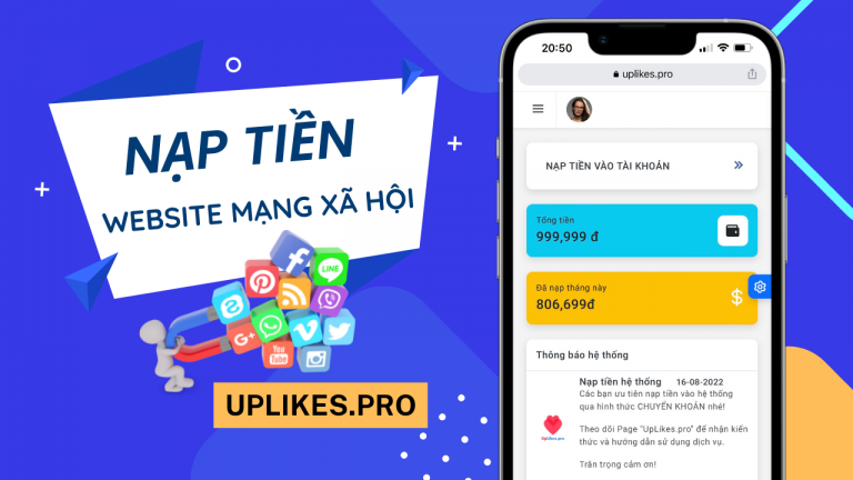 Hướng dẫn nạp tiền trên hệ thống UpLikes.pro